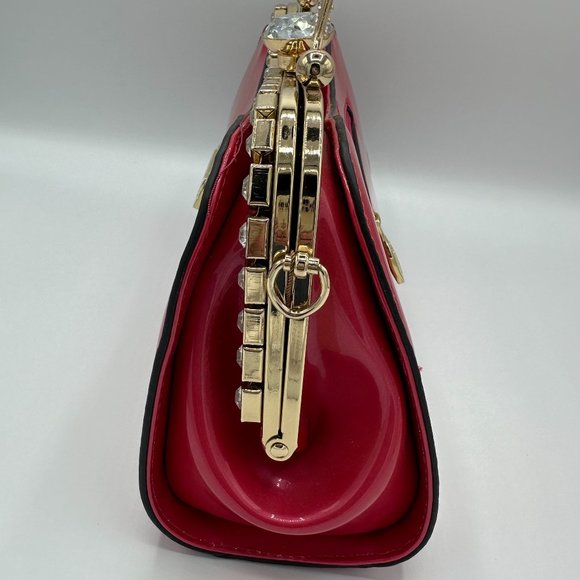 NWT Brangio Italy Starry Embrace Metallic Clutch/Crossbody - Rose - Picture 5 of 15